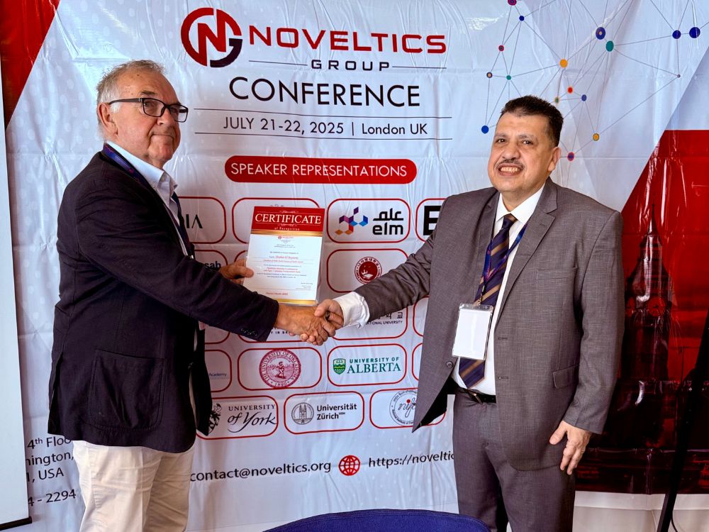 Mental Health Conference London UK Noveltics Group Ibrahim El Bayoumy Certificate